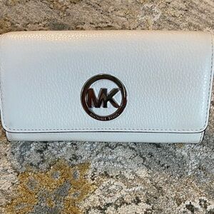 Michael Kors Fulton Pebbled Leather Flap Continental Wallet